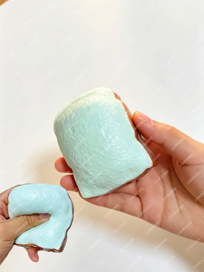 Crunchy Tofu Stress Ball Shapeable Food-shaped Squeeze Ball ASMR Sensory Anti Stress Fidget Classroom Toys for Adults Christmas