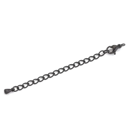 10pcs Stainless Steel Extension Extended Tail Chains With Lobster Clasps For Bracelet Necklace DIY Jewelry Making Supplies