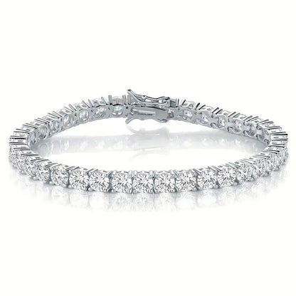 Factory price 925 silver plated 18K gold 4A grade Zircon tennis bracelet for men and women fashion personality exquisite jewelry