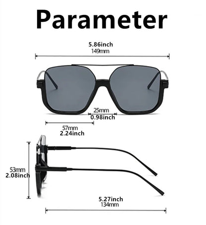 2026New Man Woman Sun Glasses High Quality UV400 Sunglasses Unisex Double Beam Design Half-Frame Sunnies Fashion Versatile Shade
