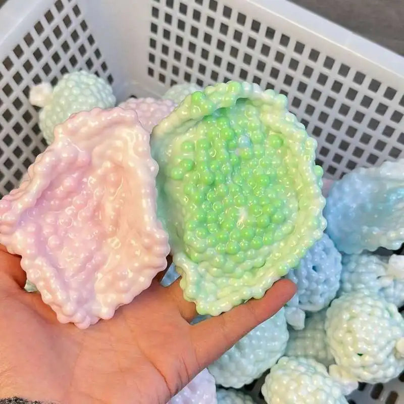 Creative And Soft Stress Relief Ball Diy Rubble Ice Skin Adhesive Handball Desktop Squeezing Soothing Toy Party Birthday Gift