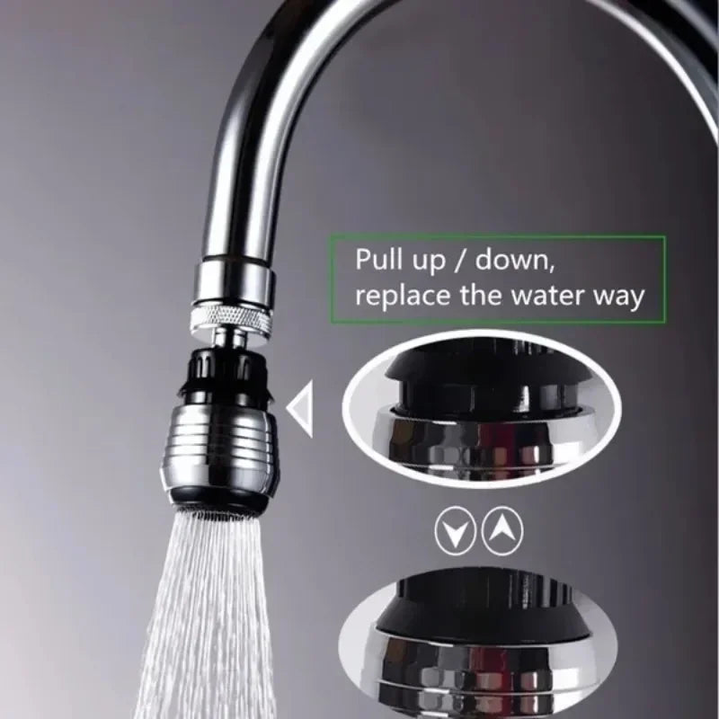 2Pcs 360 Rotate Swivel Faucet Nozzle Filter Adapter Water Saving Tap Aerator Diffuser