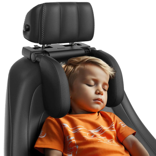 Car Headrest Pillow,Thickened Memory Foam Road Pal Headrest,Neck Support Pillow,180° Adjustable Car Headrest,Travel Car Sleeping