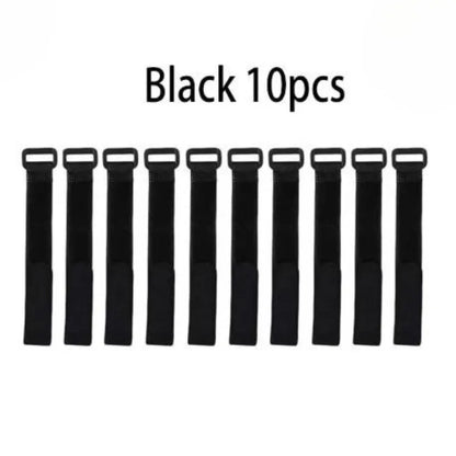 10pcs/set Reusable Fishing Rod Tie Holder Strap Hook Loop Ties Belt Fishing Rod Strapping Wrap Band Outdoor Fish Tool