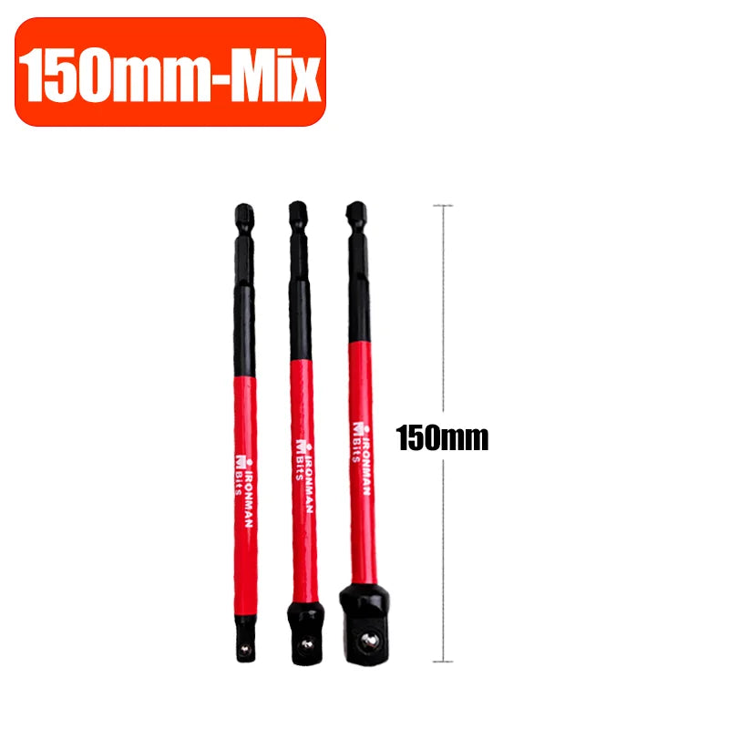 Impact Socket Adapter Set Converts 1/4" 3/8" 1/2" Drive Bits Extension Bit Square Tip Power Tools High Torque Impact Wrench