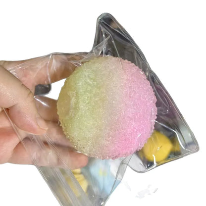 Slow Rising Squishy Toy Ice Slushy Bayberry Ball Stress Relief Fidget Decompression Crackling Sound Soft Squeeze Sensory Adults