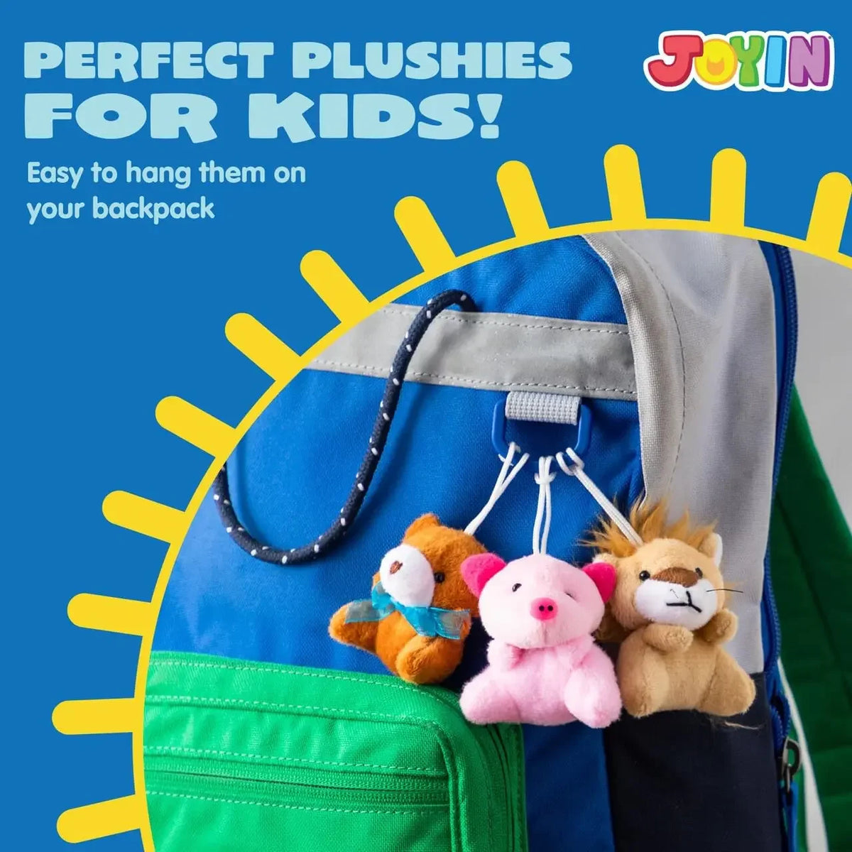 JOYFY 12/36/72 Pack Mini Animal Plush Toy Party Gift Assortment Bulk Stuffed Animal for Kids Plush Keychain Chirstmas Decoration