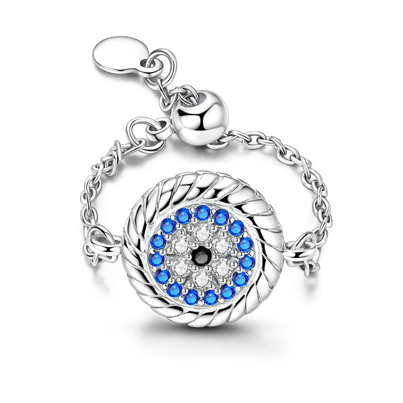 MULA 925 Sterling Silver Rings Retro Sun Moon Stars Adjustable Open Ring For Women Man Wedding Band Party Fashion Jewelry Gift