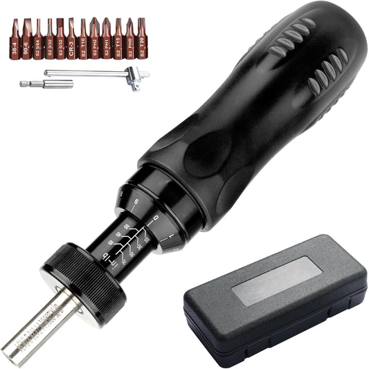 SucceBuy 1/4" Torque Screwdriver Drive Screwdriver Torque Wrench Electrician Torque Screwdriver with Scale 10-70 in/lbs Torque