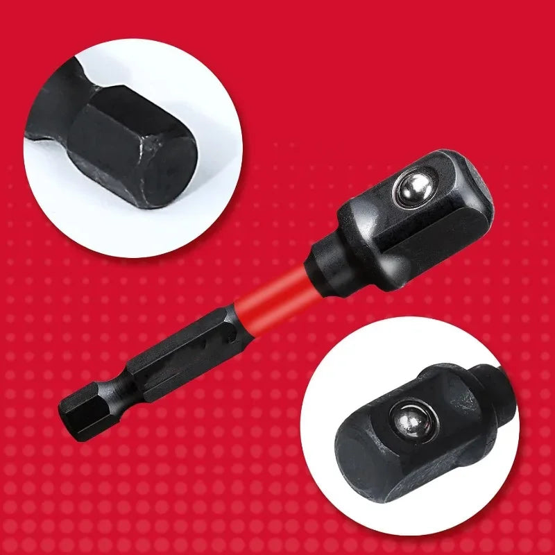 Impact Socket Adapter Set Converts 1/4" 3/8" 1/2" Drive Bits Extension Bit Square Tip Power Tools High Torque Impact Wrench