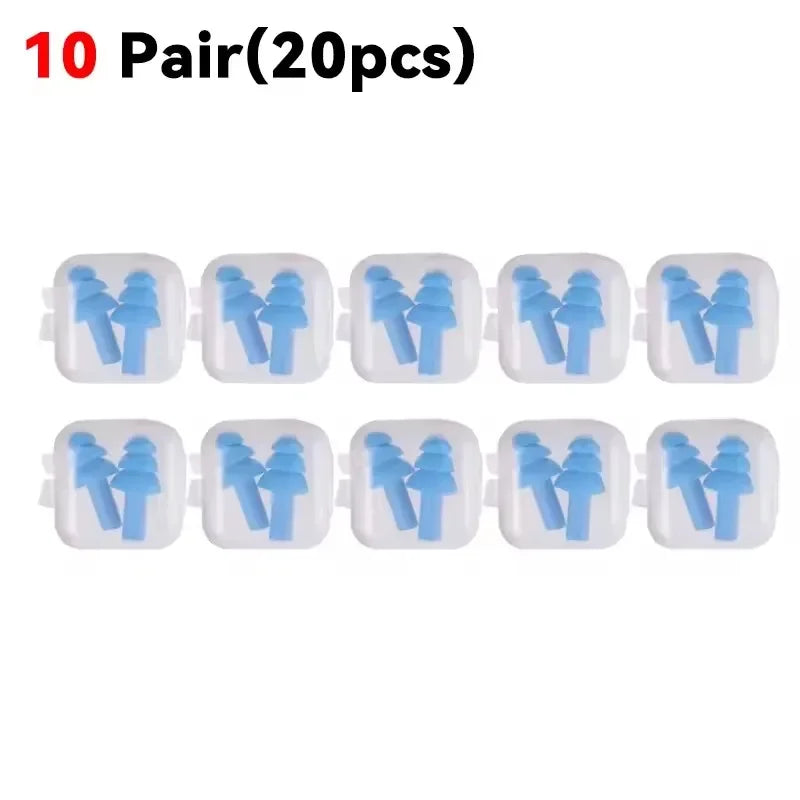 25/1Pair Ear Plugs Sleeping Noise Cancelling Reusable Silicone Sound Block Earplugs Summer Waterproof Swimming Ear Plug With Box