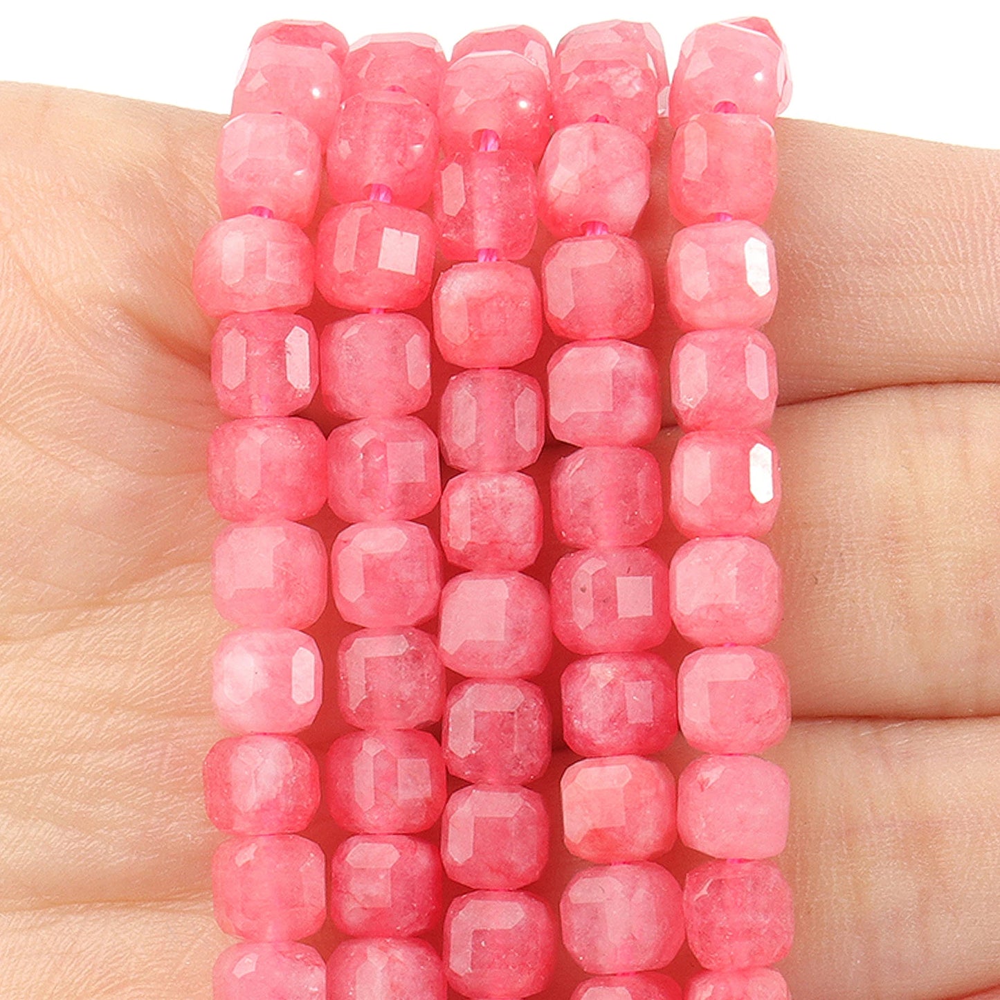 Faceted Natural Tourmaline 5mm Square Cube Shape Beads for Jewelry Making Diy Bracelet Necklace Beading Accessories