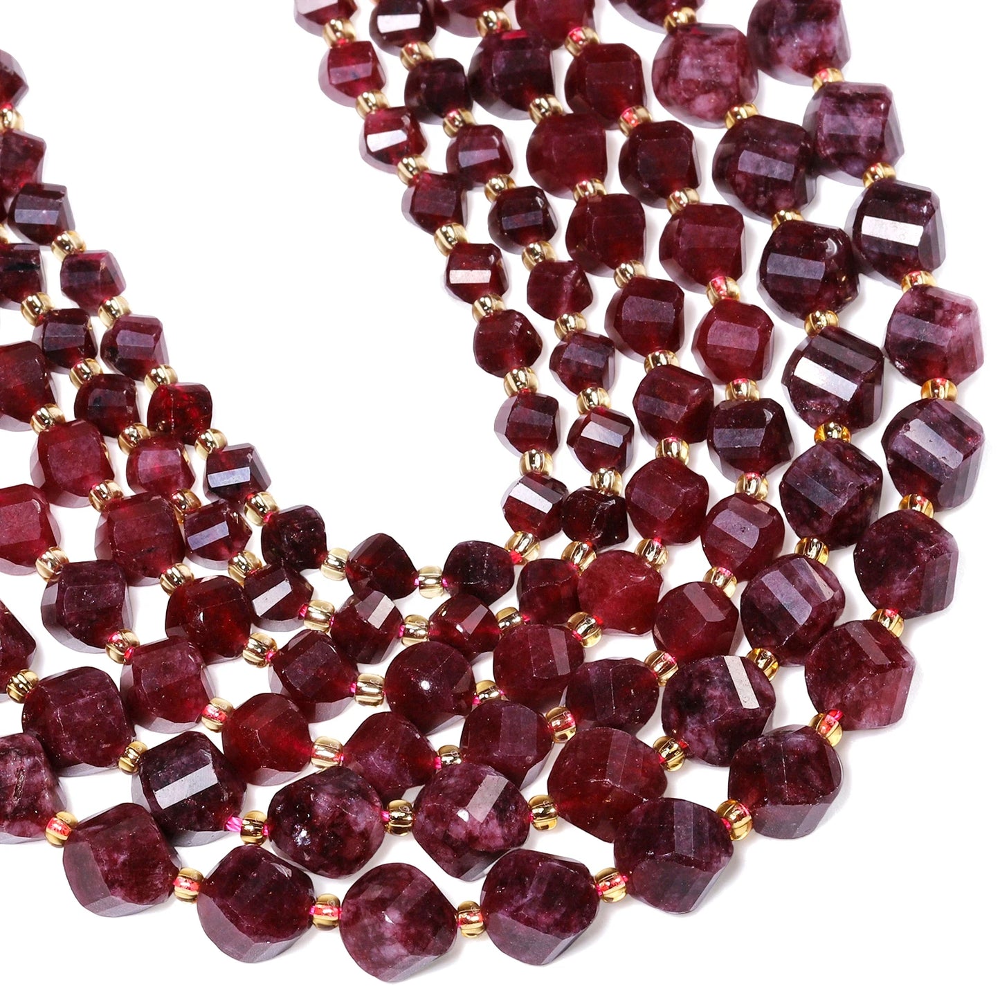 Natural Coffee Stripe Agate Stone Beads 6-10mm Faceted Twist Shape Beads Loose Spacer Beads for Jewelry Making Diy Accessories