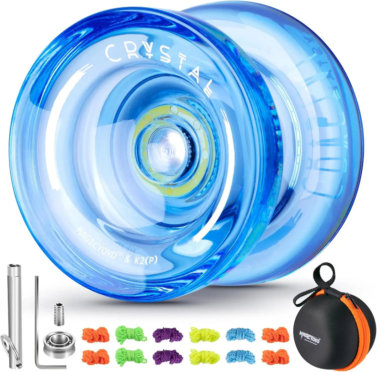 MAGICYOYO K2 Crystal YoYo for Kids - Responsive Plastic YoYo with Unresponsive Bearing for Beginners And Advancers
