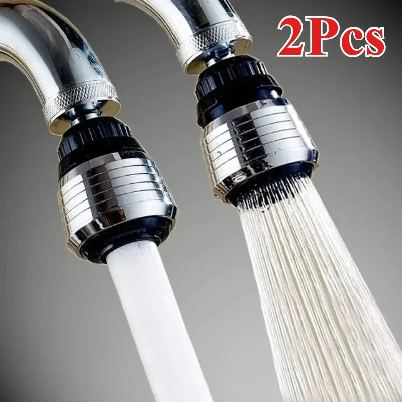 2Pcs 360 Rotate Swivel Faucet Nozzle Filter Adapter Water Saving Tap Aerator Diffuser