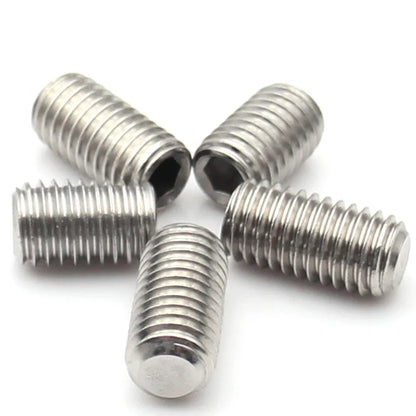 2-10pcs M1.6 M2 M3 M4 M5 M6 M8 M10 304 Stainless Steel Headless Hexagon Socket Cup Point Grub Screw Hex Socket Set Screws