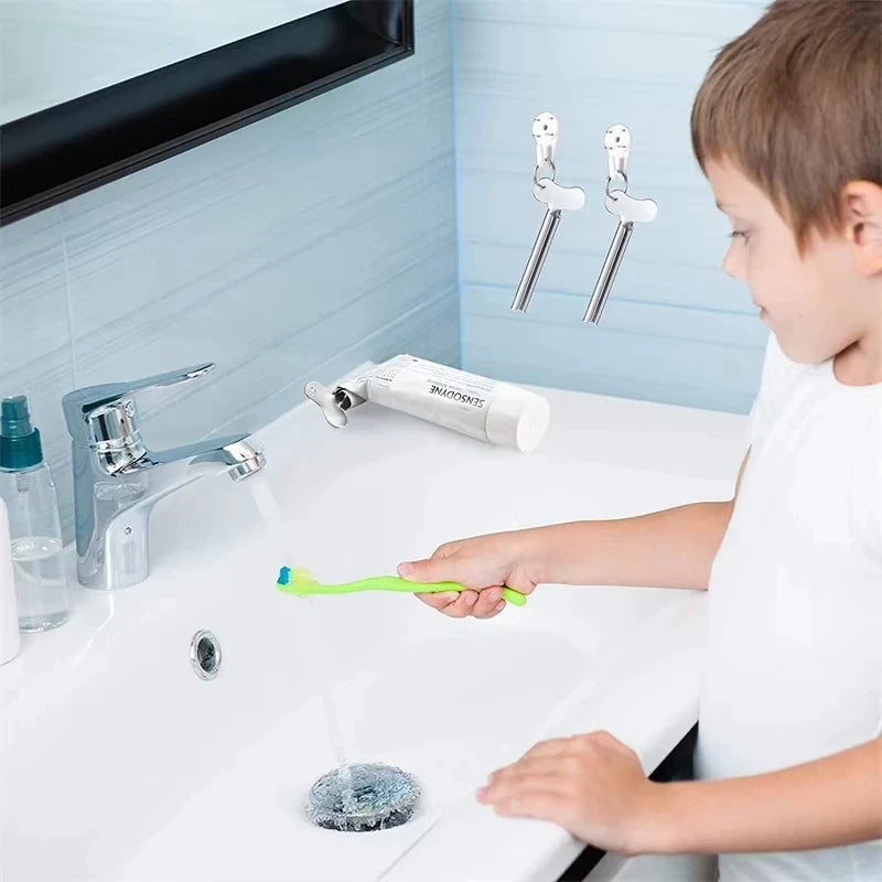 Stainless Steel Toothpaste Tube Squeezers Metal Key Toothpaste Squeezers for Bathroom Hair Dye Cosmetic Tubes Squeezer