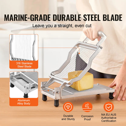 SucceBuy Cheese Cutter with Wire 0.39" & 0.78" Aluminum Alloy Commercial Cheese Slicer with 316 Stainless Steel Kitchen Cooking
