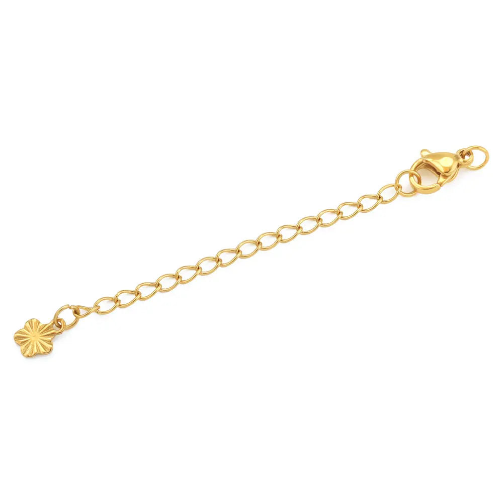 10pcs Stainless Steel Extension Extended Tail Chains With Lobster Clasps For Bracelet Necklace DIY Jewelry Making Supplies