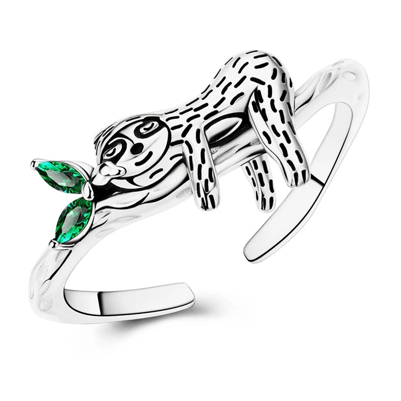 MULA 925 Sterling Silver Rings Retro Sun Moon Stars Adjustable Open Ring For Women Man Wedding Band Party Fashion Jewelry Gift