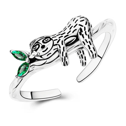 MULA 925 Sterling Silver Rings Retro Sun Moon Stars Adjustable Open Ring For Women Man Wedding Band Party Fashion Jewelry Gift