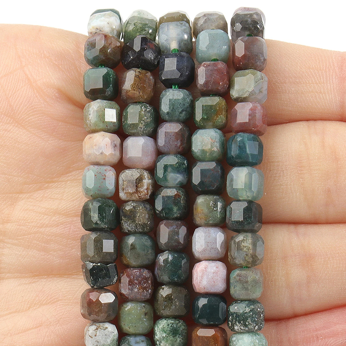Faceted Natural Tourmaline 5mm Square Cube Shape Beads for Jewelry Making Diy Bracelet Necklace Beading Accessories