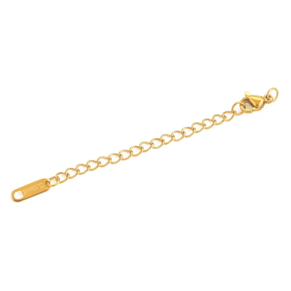 10pcs Stainless Steel Extension Extended Tail Chains With Lobster Clasps For Bracelet Necklace DIY Jewelry Making Supplies