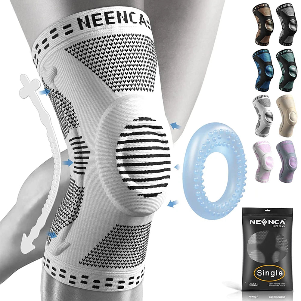 NEENCA Copper Knee Brace Knee Support with Patella Gel Pad &Side Stabilizers for Knee Pain Sport Arthritis ACL Joint Pain Relief