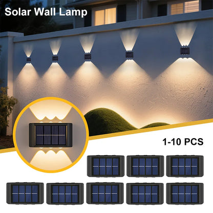 1-10PCs Solar Wall Lights Outdoor Waterproof Solar Lights LED Lighting For Home Garden Yard Fence Decor Lamps