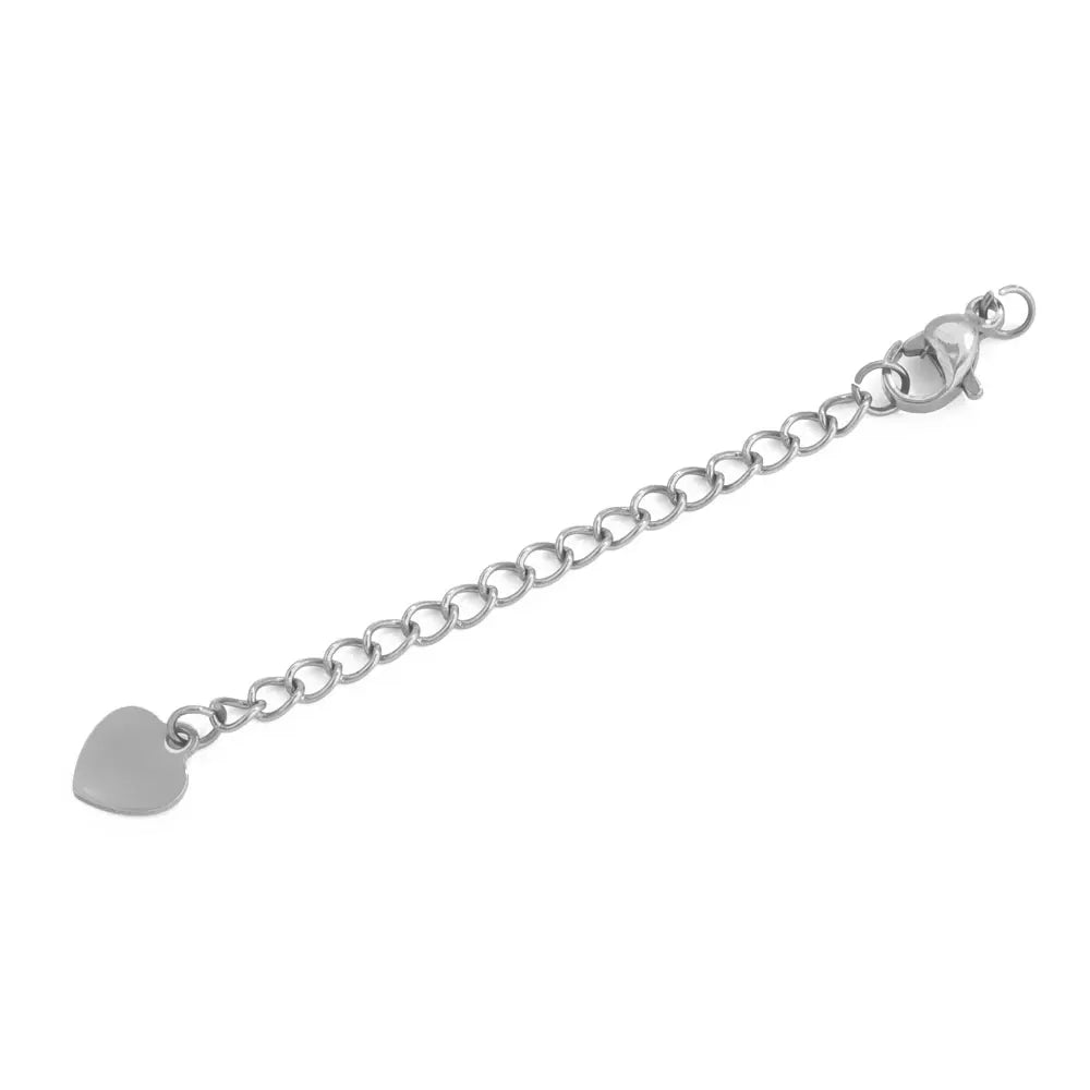 10pcs Stainless Steel Extension Extended Tail Chains With Lobster Clasps For Bracelet Necklace DIY Jewelry Making Supplies