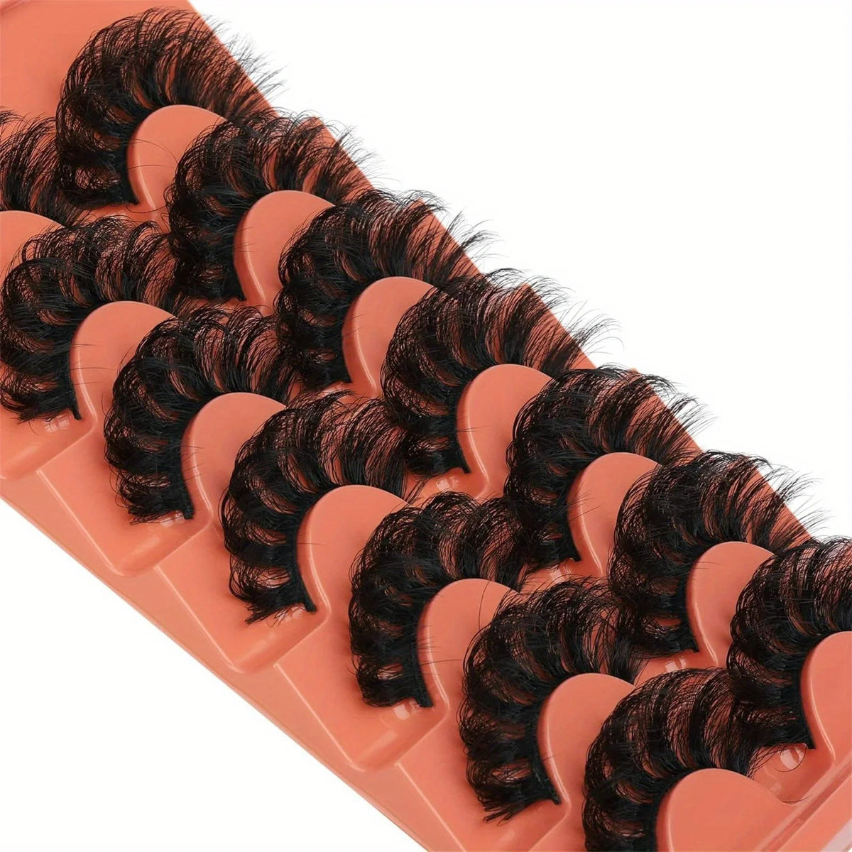 21Pairs/3Pack False Lashes Fluffy False Eyelashes Full Wispy Lashes 8D Volume Curly Fake Eyelashes