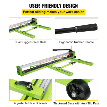 SucceBuy Manual Tile Cutter Infrared Laser Positioning Floor Cutter Push Knife Professional Hand Tool for Cutting Porcelain