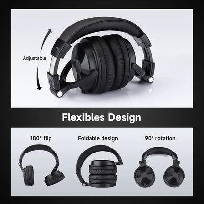 Oneodio Pro-C Bluetooth Wireless Headphones With Mic 110Hr Hi-Res Over Ear Bluetooth 5.2 Headset Earphone For Phone PC Sports