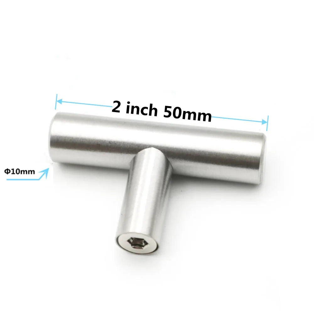Black Gold Cupboard Handle Brushed Stainless Steel Kitchen Cabinet Door Knob Furniture Drawer Pull  Hardware Pulls  Bar Handle
