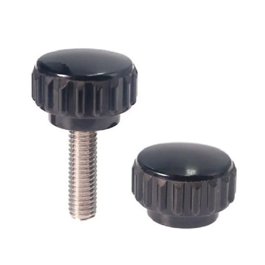 M3 M4 M5 M6 M8 Round Head Handle Hand Screw Round Knurled Rubber Thumb Screw Plastic Tighten Bolt Nuts Knob 304 Stainless Steel