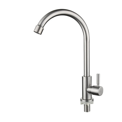 Single cold stainless steel kitchen faucet, sink, vegetable washbasin, rotating faucet
