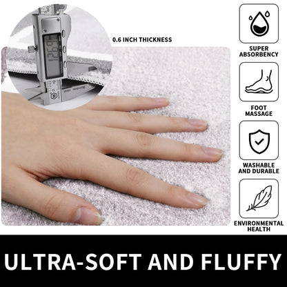 Super Absorbent Bath Mat Memory Foam Carpet Non-slip Bathroom Rug Bathtub Side Floor Rugs Shower Room Doormat Toilet Footpad