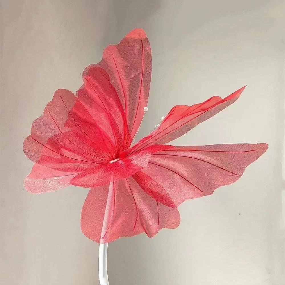 50cm Simulation Butterfly 3D Outdoor Shopping Mall Wedding Festival Decoration Hollow Large Hanging Gauze Big Fake Butterfly
