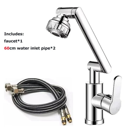 Dual Mode Universal Rotating Faucet Robotic Arm Wash Basin Kitchen Bathroom Hot and Cold Household Basin Wash Basin Sink