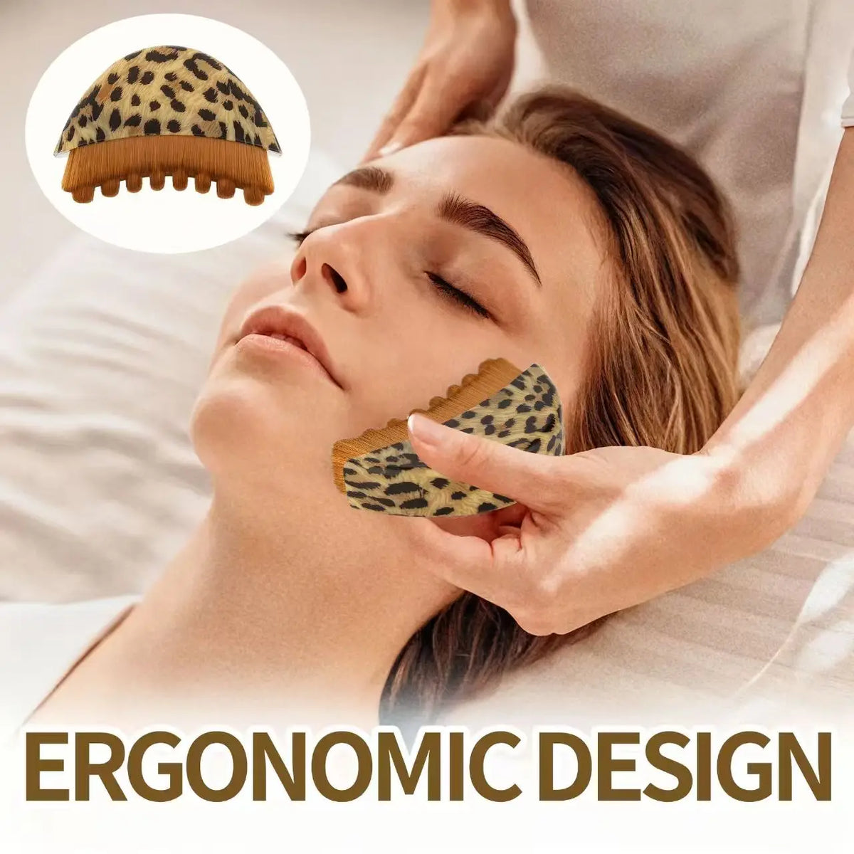 New facial massage brush, lymphatic brush, contour brush with storage box, beauty salon-specific massage brush