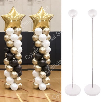 1/2set Adjustable Balloon Stand Metal Balloon Column Stand With Bases Balloon Tower Pillar for Graduation Birthday Wedding Party