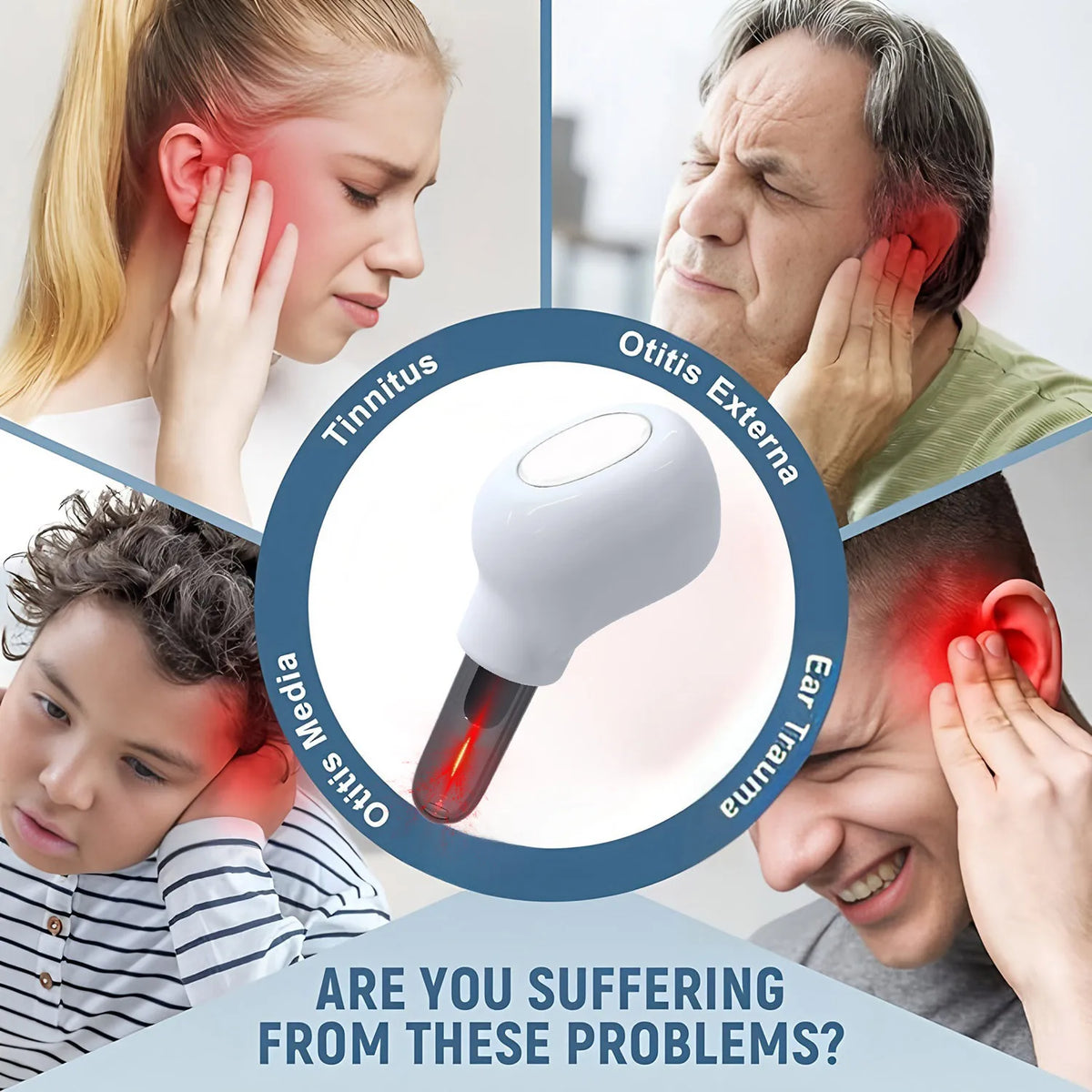Earplug Otitis Media Ear Laser 650NM Red Light Therapy Irradiation Nasal / Ear Canal Laser Tinnitus Deafness Physiotherapy Meter