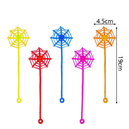 10-30pcs Sticky Hands & Spider Web Toy Stretchy Stress Relief Fidget Toys for Kids Birthday Favor Halloween Gift Supplies