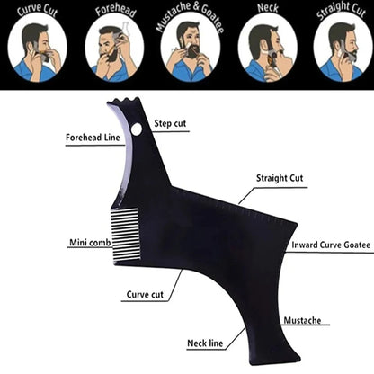 1PC Plastic Beard Comb For Men, Mustache Grooming And Styling Comb, Facial Hair Care Tool,