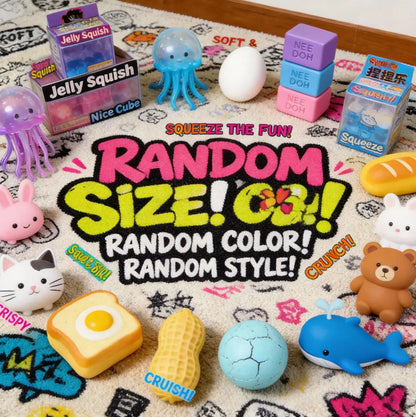 2026 Hot Cute Ocean Squishy Cube Blind Box Random Surprise Squeeze Toys 1Pcs Guaranteed Lucky Stress Relief Fidget Toy Set