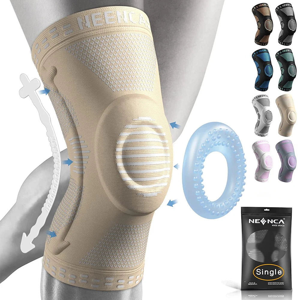 NEENCA Copper Knee Brace Knee Support with Patella Gel Pad &Side Stabilizers for Knee Pain Sport Arthritis ACL Joint Pain Relief