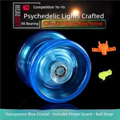 Crystal Luminous Yo-Yo Grade Beginner Long Sleep KK Bearing Anti-drop Glowing Yoyo Ball for Kids Adults Toy