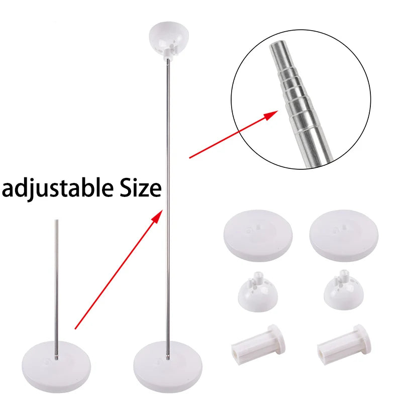 1/2set Adjustable Balloon Stand Metal Balloon Column Stand With Bases Balloon Tower Pillar for Graduation Birthday Wedding Party