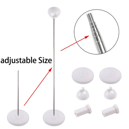 1/2set Adjustable Balloon Stand Metal Balloon Column Stand With Bases Balloon Tower Pillar for Graduation Birthday Wedding Party