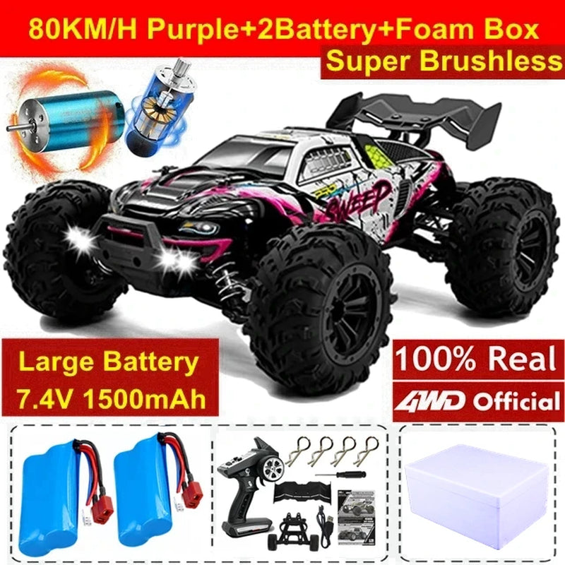 Remote Control Car off Road 4X4 RC Car High Speed Buggy Truck Super Brushless 50 or 80KM/H Fast Drift Racing Toy Gift